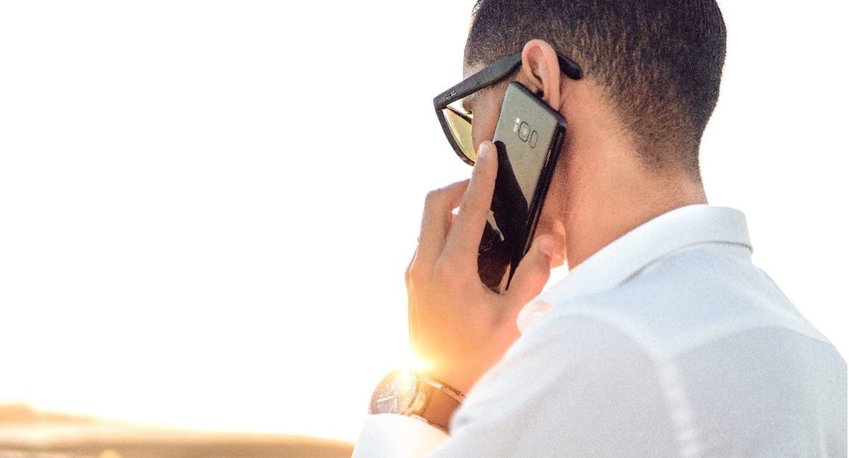 man on phone