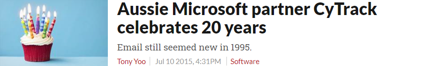 Aussie Microsoft partner Cytrack celebrates 20 years