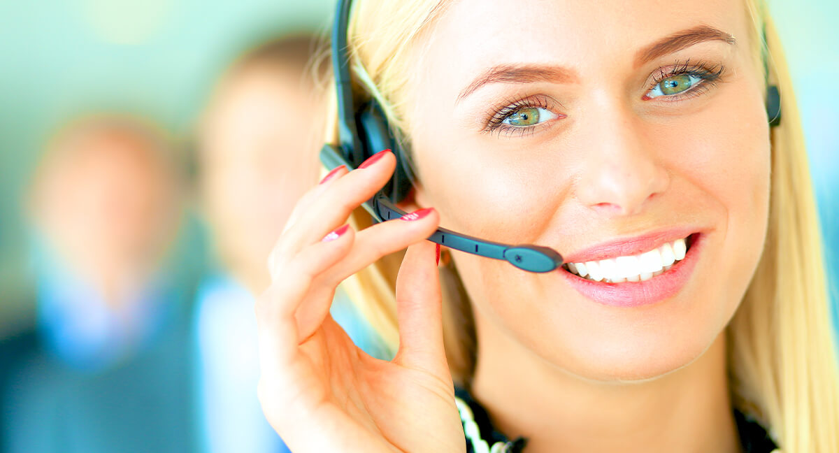 smiling girl with headset